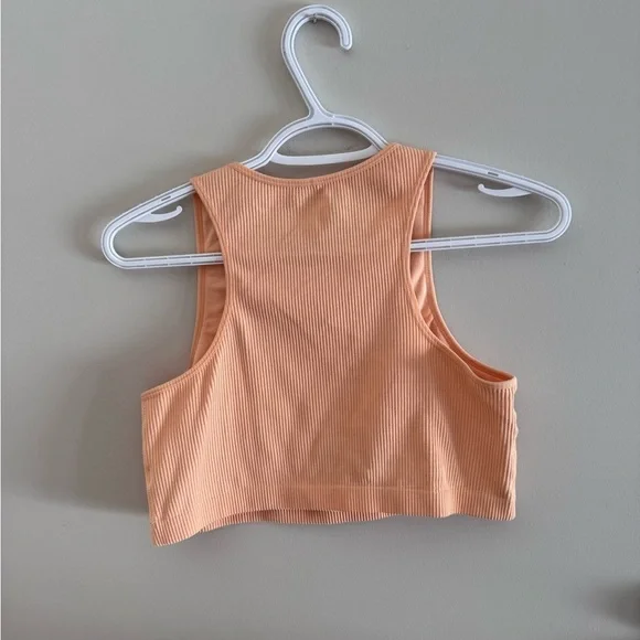 Garage Peach Ribbed Crop Top - Picture 7 of 7